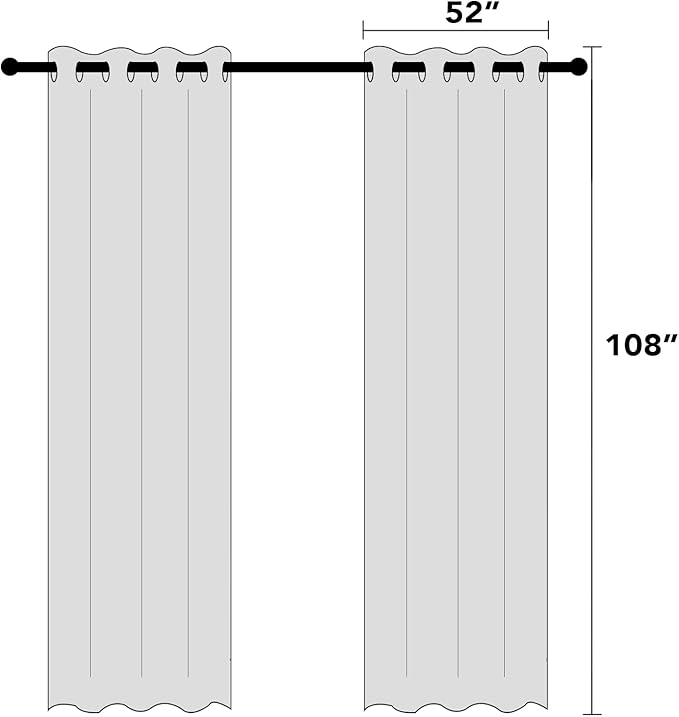 PrinceDeco 100% Blackout Curtains 108 Inches Long 2 Panels Set Full Black Out Curtain Thermal Insulated with White Liner Anti-Rust Grommet Curtains & Drapes Luxury Decor for Living Room,Washed Spice