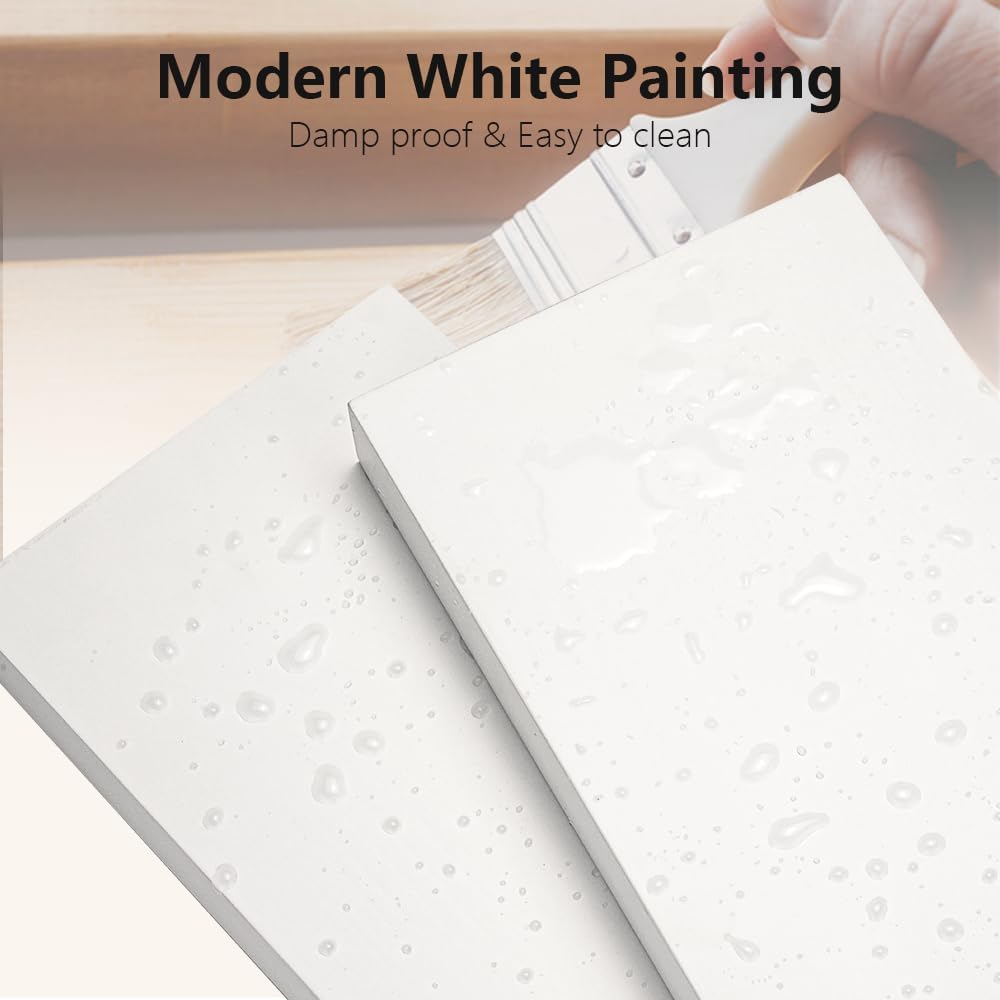 Habudda Floating Shelves for Wall, Display Shelf for Bathroom Bedroom Kitchen, Rustic Decor Pine Solid Wood Bookshelf, 30 Inch Long, Set of 2, White