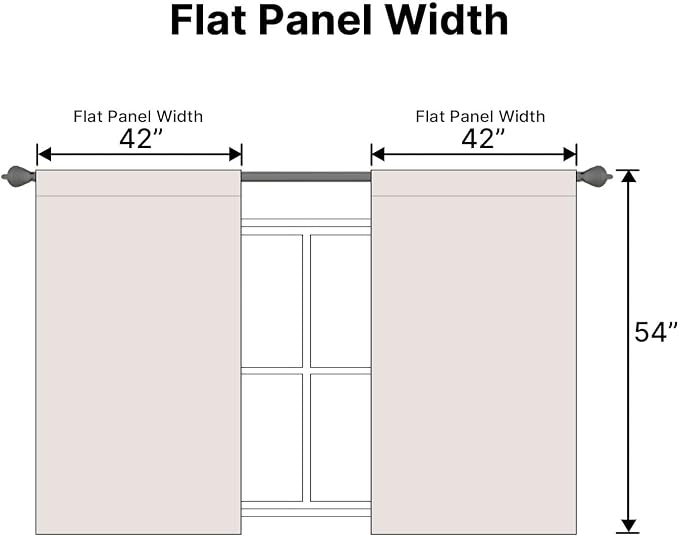 H.VERSAILTEX Blackout Curtains Thermal Insulated Window Treatment Panels Room Darkening Blackout Drapes for Living Room Back Tab/Rod Pocket Bedroom Draperies (2 Panels, Stone, 42 x 54 Inch)