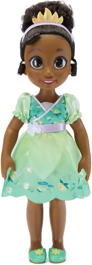 Disney Store Official Tiana Once Upon a Story Doll - Disney Princess Toys Featuring Reflective Eyes with 3D Pupil and Iris, Detailed Costume, Hair Comb & Shoes - Comes in Display Box - 16 Inches