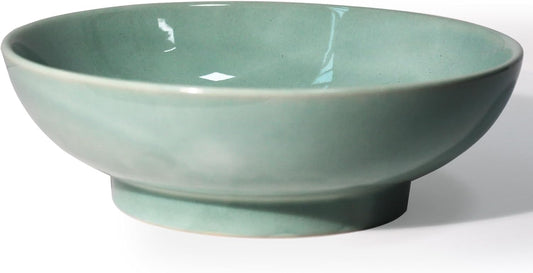 10" Decorative Bowl,Ceramic Fruit Bowl for Kitchen Counter,Coffee Table, Dining Room,Table Centerpiece Bowel,Entryway Key Holder & Jewelry Organizer (Jade green)