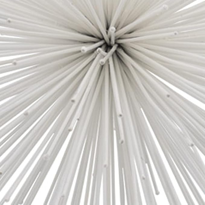 Modern Day Accents 5450 Erizo Spiked Large White Sphere, 10" D