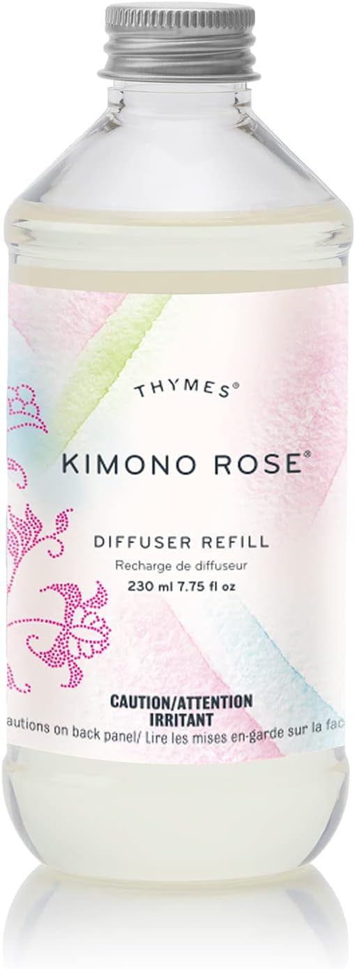 Thymes Reed Diffuser Oil, Kimono Rose Scented,Comes in Size 7.75 Fl Oz, Fully Natural