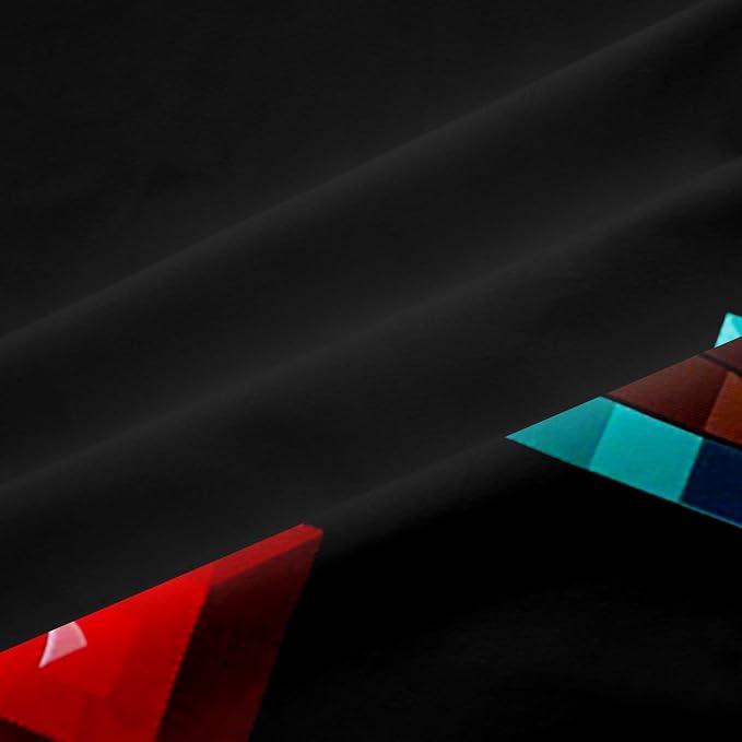 Castle Fairy Red Blue Sword Window Curtain,Sandbox Building Games Living Room Decor Curtains,Boys Teens Pixelated Style Swords Window Treatment Fashion Black Blackout Drapes 2 Panels,52Wx63L