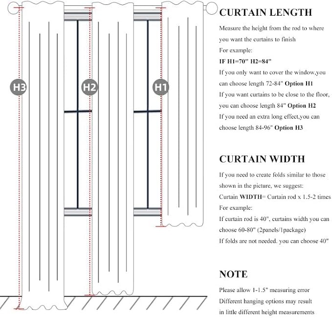 Room Darkening Curtains 63 Inches Long,Small Bay Window Blackout Dining Room Curtains Boho Linen 63 Inch Length 2 Panels Insulated Hook Belt Back Tab Pocket Pleated Drapes Cream Beige (W50" x L63")