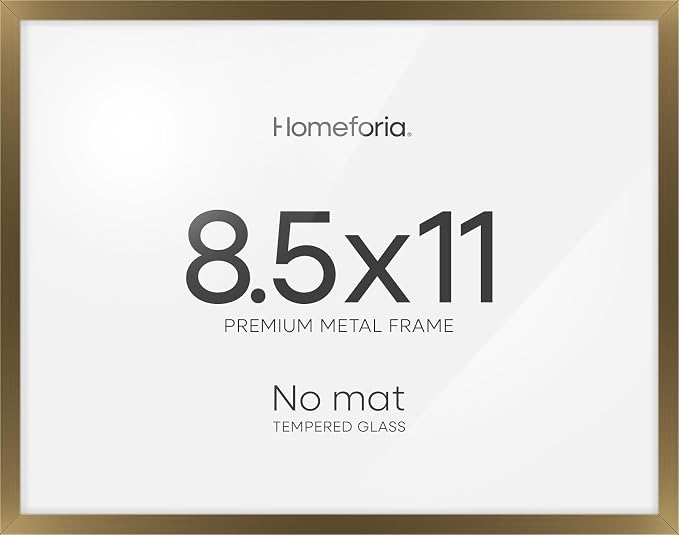 Homeforia 8.5x11 Diploma Frame Bronze, High End Metal 8.5 x 11 Certificate Frames, 11x8.5 Document Frame for Wall or Tabletop, 8.5by11 Letter Size Graduation Frames, Tempered Glass, Wall Kit, Set of 3
