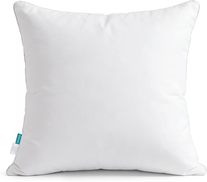 Oubonun 28"x28" Throw Pillow Insert – 100% Cotton Cover, Plush and Supportive Decorative Pillow Insert, Cushion Inner for Couch, Sofa, Bed, Chair- Pack of 1