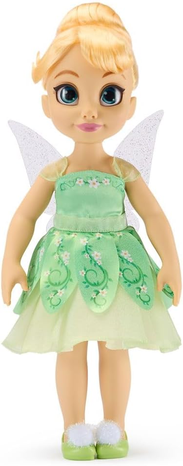 Disney Store Official Tinker Bell Once Upon a Story Doll - Disney Princess Toys Featuring Reflective Eyes with 3D Pupil and Iris, Detailed Costume, Hair Comb & Shoes - Comes in Display Box - 16 Inches