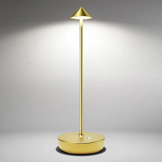Cordless Table Lamps Rechargeable, 6000mAh Battery Operated LED Desk Lamp Outdoor Waterproof Portable Touch Dimmable Table Night Light for Patio Restaurant Dining Home Brass
