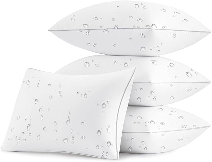 MIULEE Pack of 4 12x20 Outdoor Pillow Inserts, Waterproof Decorative Rectangle Throw Pillow Inserts for Patio Sofa Garden Porch Couch