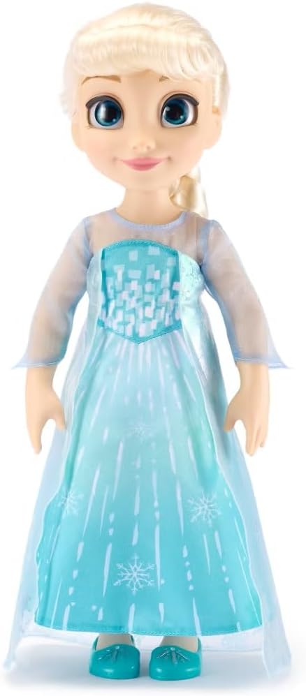 Disney Store Official Elsa Once Upon a Story Doll - Disney Princess Toys Featuring Reflective Eyes with 3D Pupil & Iris, Detailed Costume, Hair Comb & Shoes - Comes in Display Box - 16 Inches