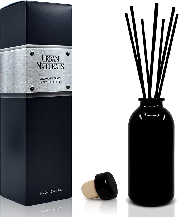 Urban Naturals Reed Diffuser Set, Ocean Mist & Sea Salt - Bathroom Décor | Made with Essential Oils & Real Botanicals, Decorative Air Freshener for Large Rooms, Beautiful Home Décor Makes a Great Gift