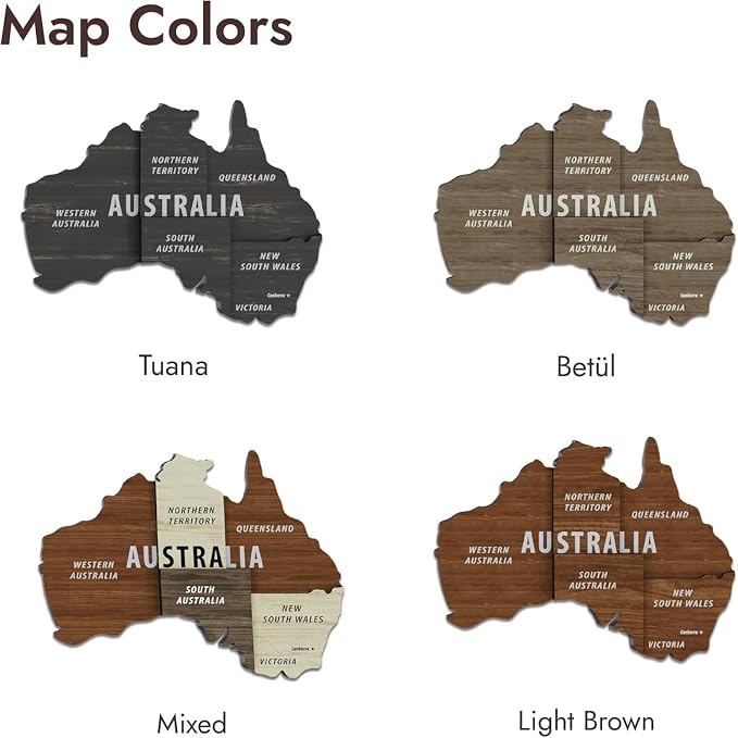 Colorfull Worlds, Multilayer 3D Wooden World Map, Travel Map States and Capitals, Wall Decor For New House, Gift For Travelers, Office Decor, Birthday Present, Living Room Decoration (XL, Betül)