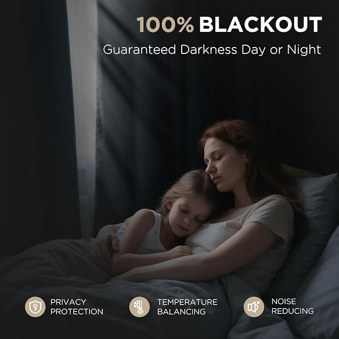 Joydeco Blackout Curtains for Bedroom - 100% Light Blocking 2 Panels Sage Green Drapes 37" W x 72" L, Thermal Insulated Room Darkening Curtains, Linen Textured for Living Room, Rod Pocket & Back Tabs