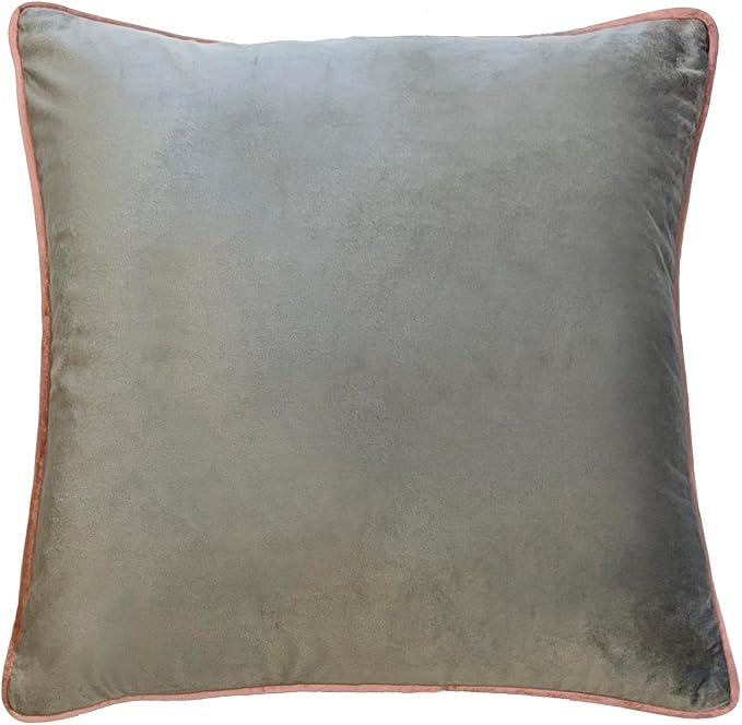 Decorative Throw Pillow Set of 4, 18" x 18" Solid Colorful Velvet Accent Pillow Covers, Terracotta Earth