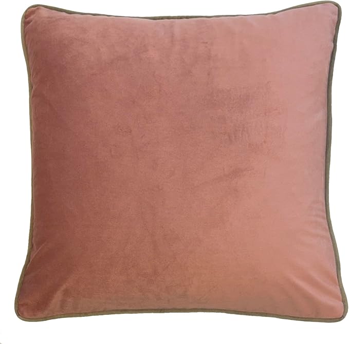Decorative Throw Pillow Set of 4, 18" x 18" Solid Colorful Velvet Accent Pillow Covers, Terracotta Earth