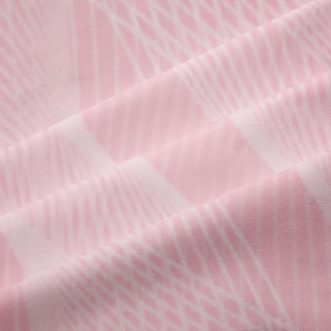 jejeloiu (2 Panels, 38 x 45 Inch Pink and Black Darkening Drapes Strip Lines Curtains for Bedroom Living Room for Kids Women Men Ombre Printed Blackout Curtains Geometric Window Treatments