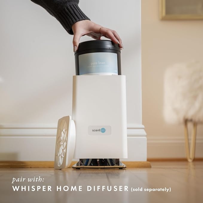 ScentAir Whisper Essential Monthly Plug-in Refill, Pure Linen | Fragrance Diffuser Cartridge Refill for Home and Office