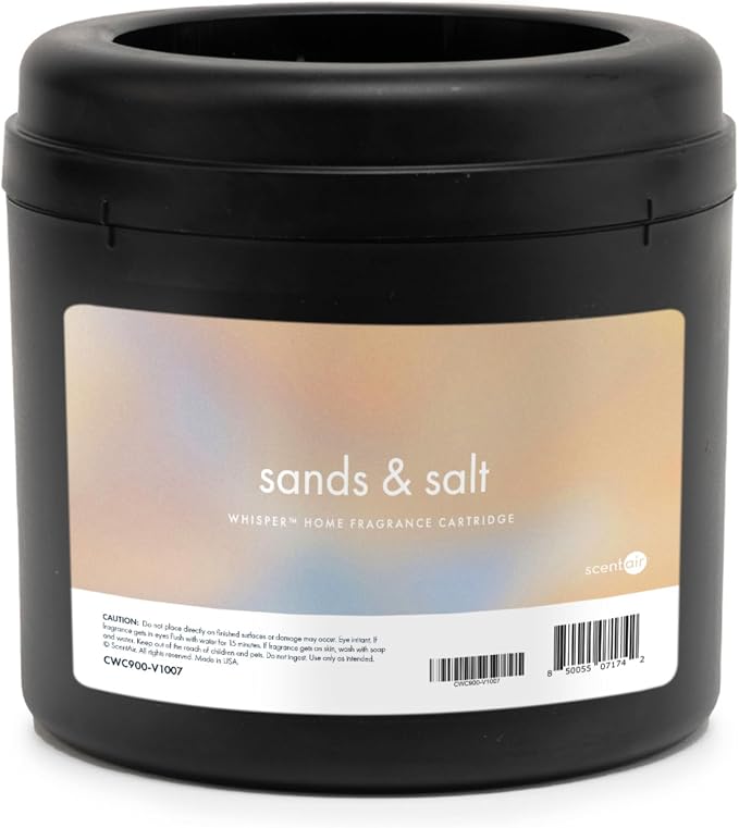 ScentAir Whisper Essential Monthly Plug-in Refill, Sands & Salt | Fragrance Diffuser Cartridge Refill for Home and Office