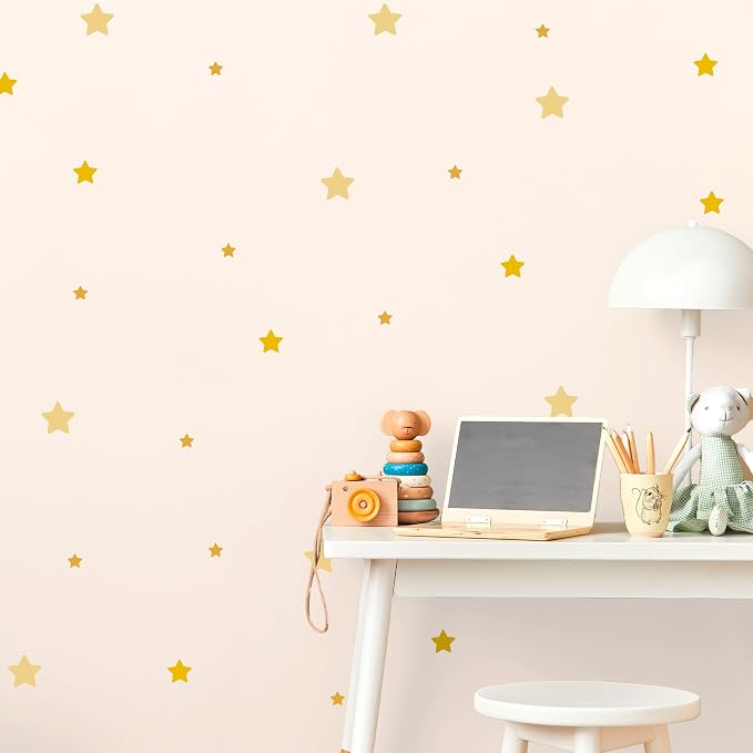 Removable Wall Decals for Kids Room – Peel and Stick Wall Stickers for Girls & Boys Bedroom, Playroom & Nursery – Easy to Apply Wall Decor - Stars