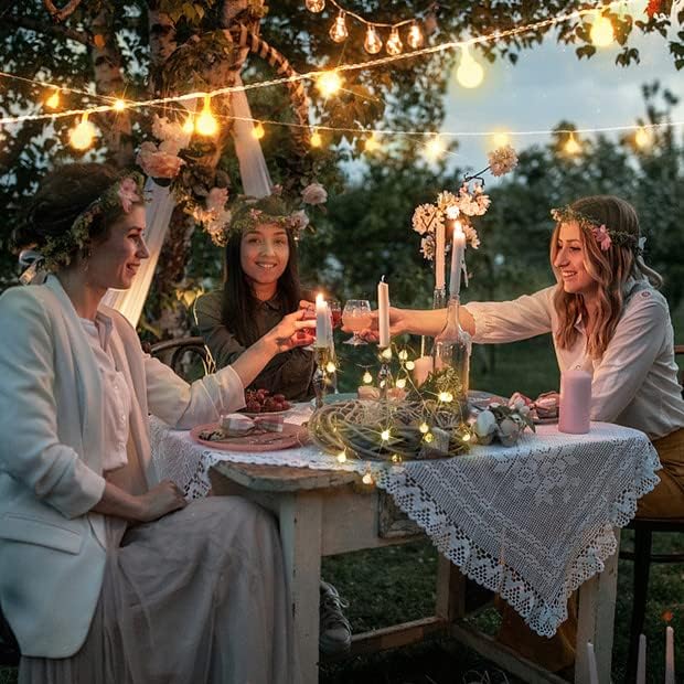suddus 50 LED Globe String Lights Battery Operated with Remote Warm White | Hanging Fairy Lights With Timer,String Lights for Bedroom for Bedroom, Dorm, Classroom Christmas,Indoor,Outdoor Decor