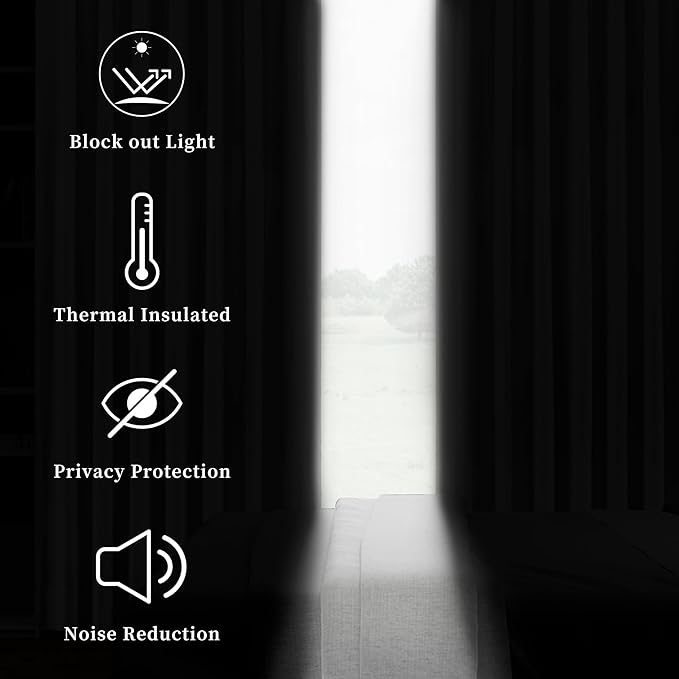 White Pinch Pleated Full Blackout Curtains Linen Texture Thermal Insulated Window Treatment Panel 84 Inch Long for Living Room Bedroom Noise Reducing Back Tab Drapes with Hooks, 1 Panel, 60"Wx84"L