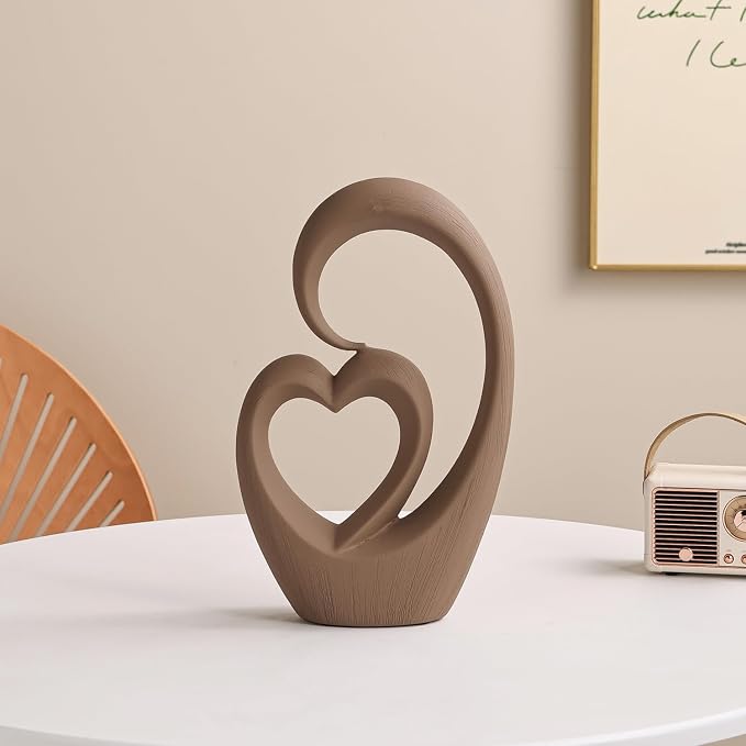 Ceramic Statue Home Decor Aesthetic Abstract Brushed Finish Sculpture Modern Decorative Statues for Living Room Bedroom Bookshelf Table Centerpiece Office
