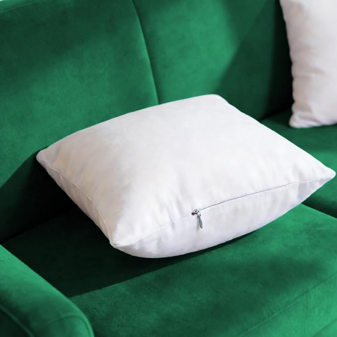 Extra Thick and Full Set of 2 Plump Cotton Fabric Throw Pillow Inserts, Overfilled Cushion Filler, 24 X 24 Inches