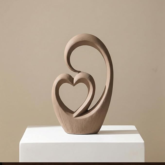 Ceramic Statue Home Decor Aesthetic Abstract Brushed Finish Sculpture Modern Decorative Statues for Living Room Bedroom Bookshelf Table Centerpiece Office