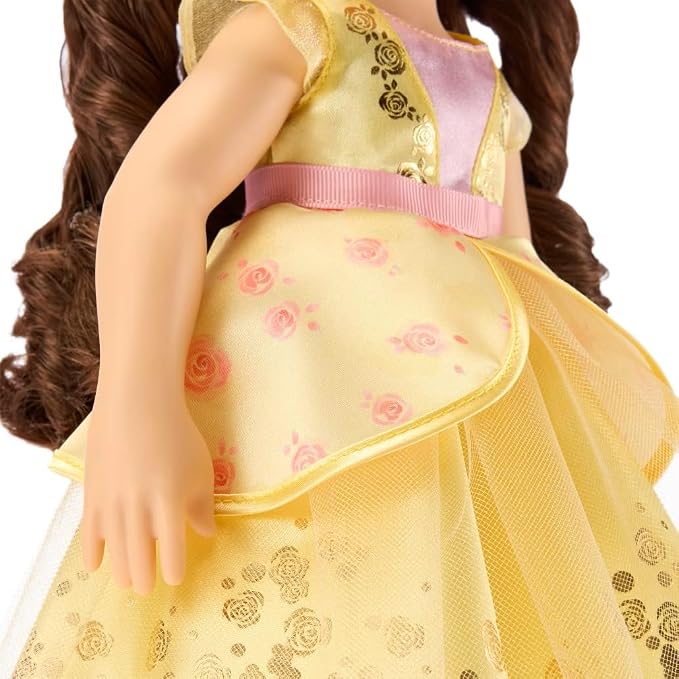Disney Store Official Belle Once Upon a Story Doll - Disney Princess Toys Featuring Reflective Eyes with 3D Pupil and Iris, Detailed Costume, Hair Comb & Shoes - Comes in Display Box - 16 Inches