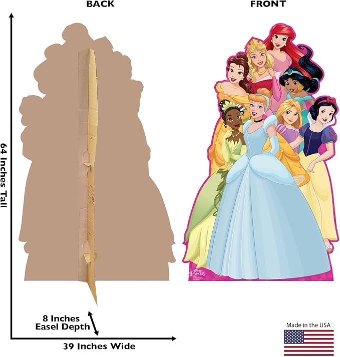 Cardboard People Princess Collage Life Size Cardboard Cutout Standup - Disney