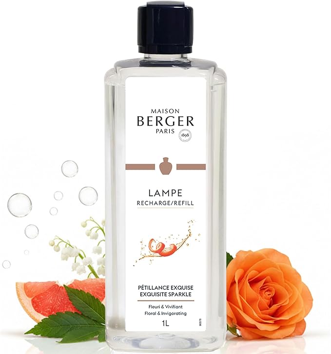 MAISON BERGER Lampe Berger Refill, 1 L, Exquisite Sparkle | Catalytic Lamp Fragrance Refill, Helps Neutralize Odors, ~160 h Fragrance Diffusion, Made in France