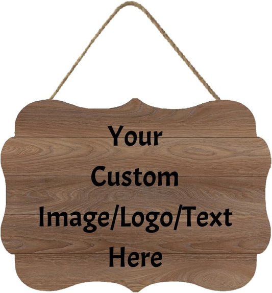 Personalized Custom Wooden Signs with Any Text Name for Home Door Man Cave Bar Family Farmhouse Decorative Home Kitchen Rustic Wall Decor