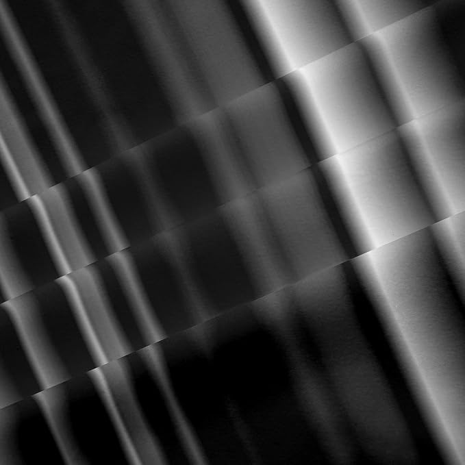 jejeloiu White and Black Darkening Dreapes Geometric Strip Lines Curtains for Bedroom Kids Curtains (2 Panels, 52 x 84 Inch) Modern Gradient Style Sliver Window Treatments Blackout
