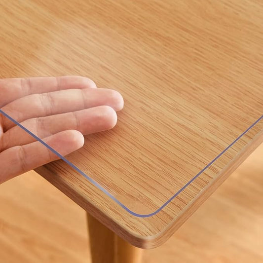 12X36 Inch Clear PVC Table Top Protector Waterproof Tablecloth Office Computer Writing Desk Protector Mat Thick Desktop Cover PVC Table Pad Plastic Table Cover Protector for Dining Table