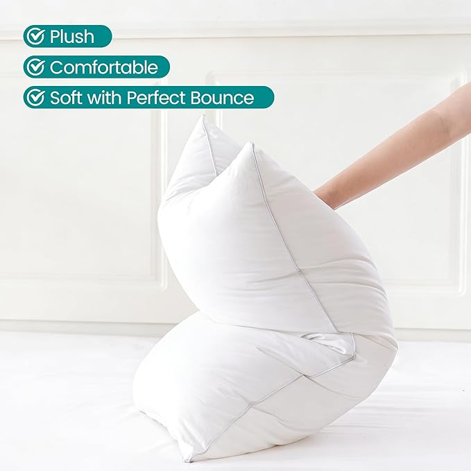 Oubonun 16"x26" Throw Pillow Insert – Plush and Supportive Decorative Cushion with 100% Cotton Cover, for Couch, Sofa, Bed, Chair – Pack of 1