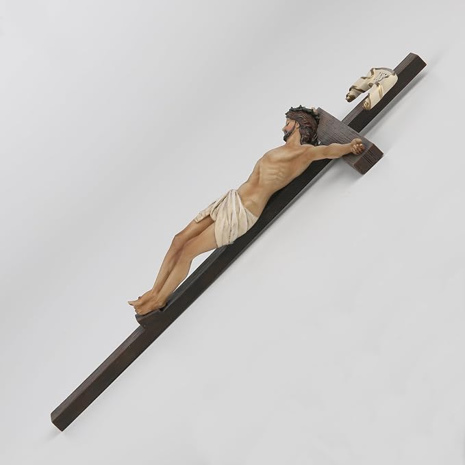 BC Catholic Crucifix Wall Cross10" H Jesus Christ Cross for Wall | Wall Crucifix for Home Altar, Católica Crucifijos, Catholic Gift, Religious Wall Decor, Handpainted Sculpture by Buildclassic