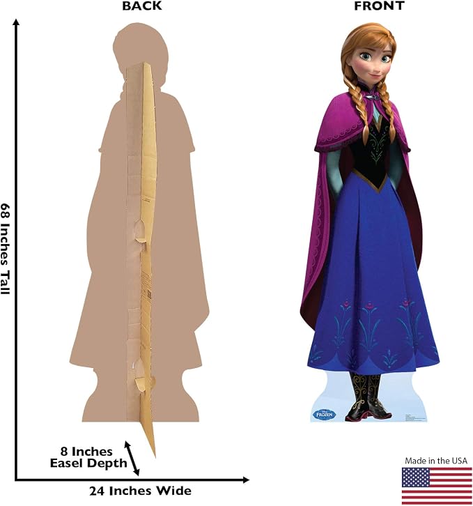 Cardboard People Anna Life Size Cardboard Cutout Standup - Disney's Frozen (2013 Film)