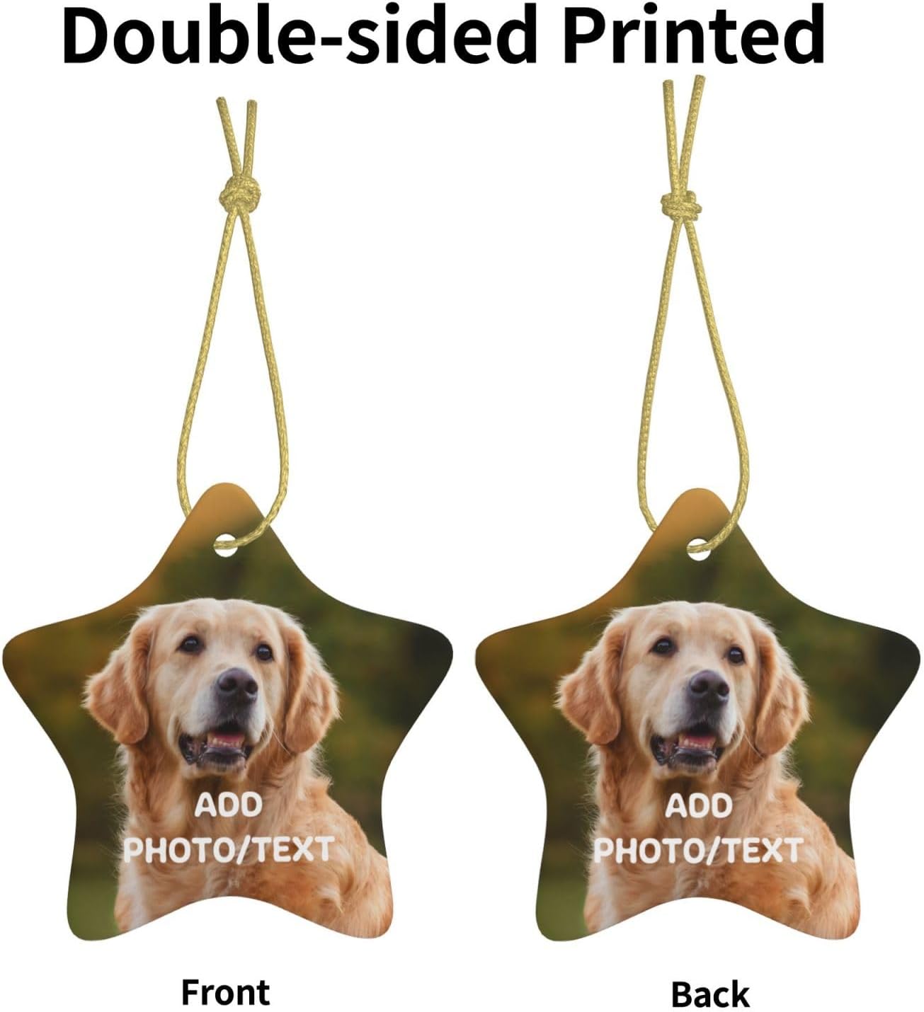 Personalized Christmas Ornaments 2025 Custom Ornament Xmas Photo Ornament Customized Gifts Star Shap