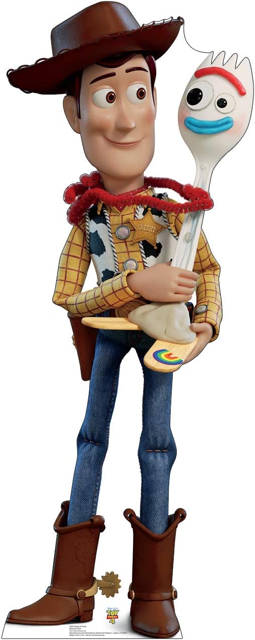 Cardboard People Woody & Forky Life Size Cardboard Cutout Standup - Disney Pixar Toy Story 4 (2019 Film)