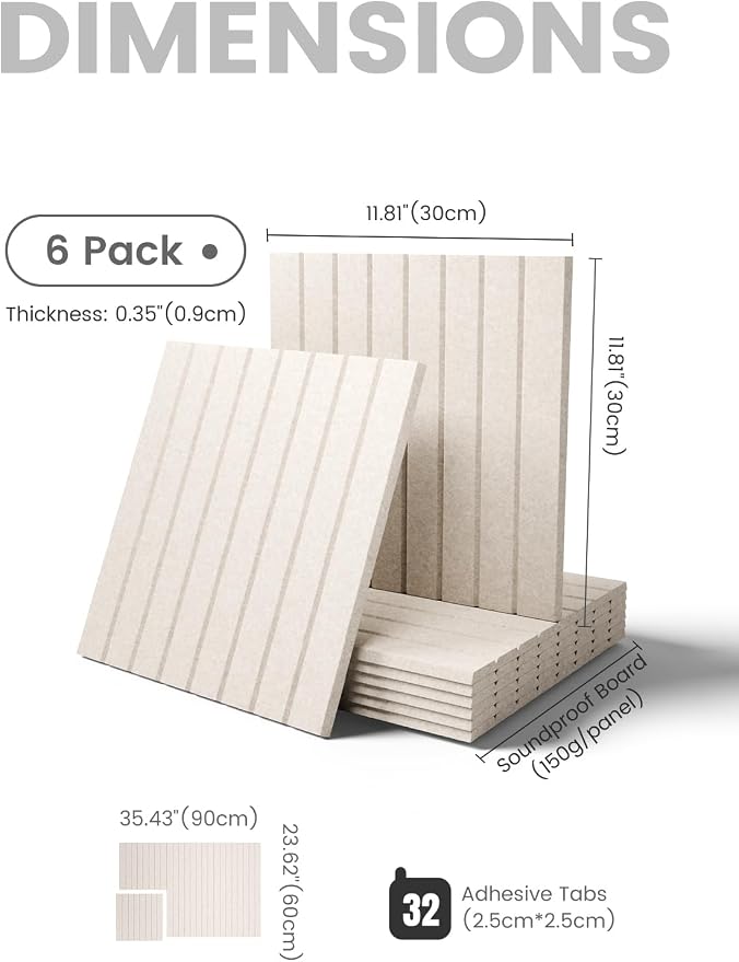 Fluxynara Large Felt Bulletin Board 36" x 24" Cork Board Alternative-6 Pack with 32 Safe Removable Adhesive Tabs, Cork Boards for Walls Cork Board for Home Office Classroom Pin Board -Oatmeal