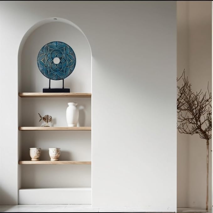 Modern Sculpture Decorative Objects Above Cabinet Decor Kitchen Elegant Home Decor Items Accents for Living Room Centrepieces, Console Table Decorations (Blue)