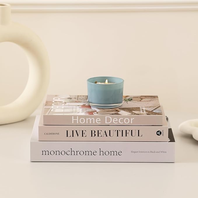 Set of 3 Decorative Books for Home Decor,Stylish Fake Books for Decoration, Aesthetic Decor Books Set for Coffee Table,Bookshelf,Mantel,Living Room,Hotel,Villa Decor,Storage Box for Photos