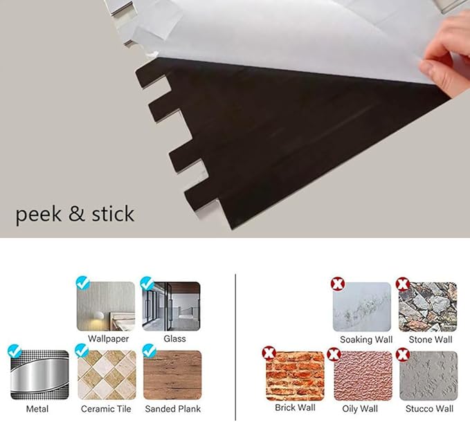 10-Sheet Peel and Stick Backsplash Tile, PVC Mixed Meta,l Stick on Kitchen, Bathroom Vanities, Fireplace Décor, Laundry Table(11.3" X 11.7") (10, Bronze)