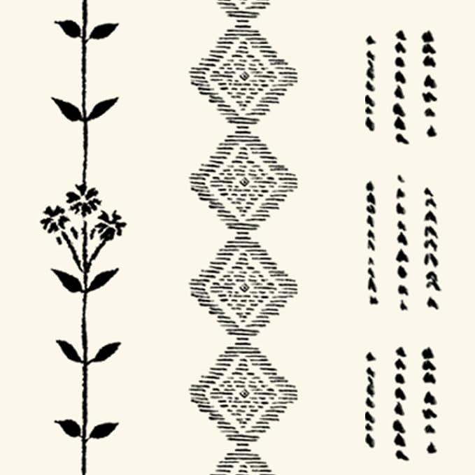 Semi Sheer Linen Curtains for Living Room 84 Inches Long,Black and Cream Colored Farmhouse Boho Window Curtains for Bedroom Cortinas para Sala Modernas 2025