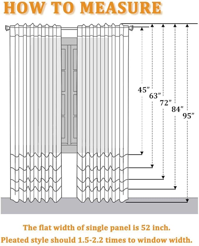 RYB HOME White Curtains & Drapes - Linen Textured Semi Sheer Curtains Privacy Panels for Living Room Bedroom Dining Bathroom Farmhouse Bay Window Decor, W 70 x L 84, 2 Pcs