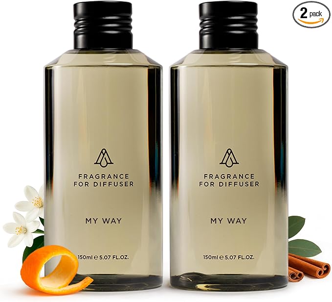AromaPlan Hotel Scents My Way 5 Fl Oz (2 Pack), Luxury Aroma & Hotel Fragrance Diffuser Oil- Hotel Diffuser Oil for Aromatherapy- USA Made, Bigger Bottle, Bolder Aroma & Longer Lasting