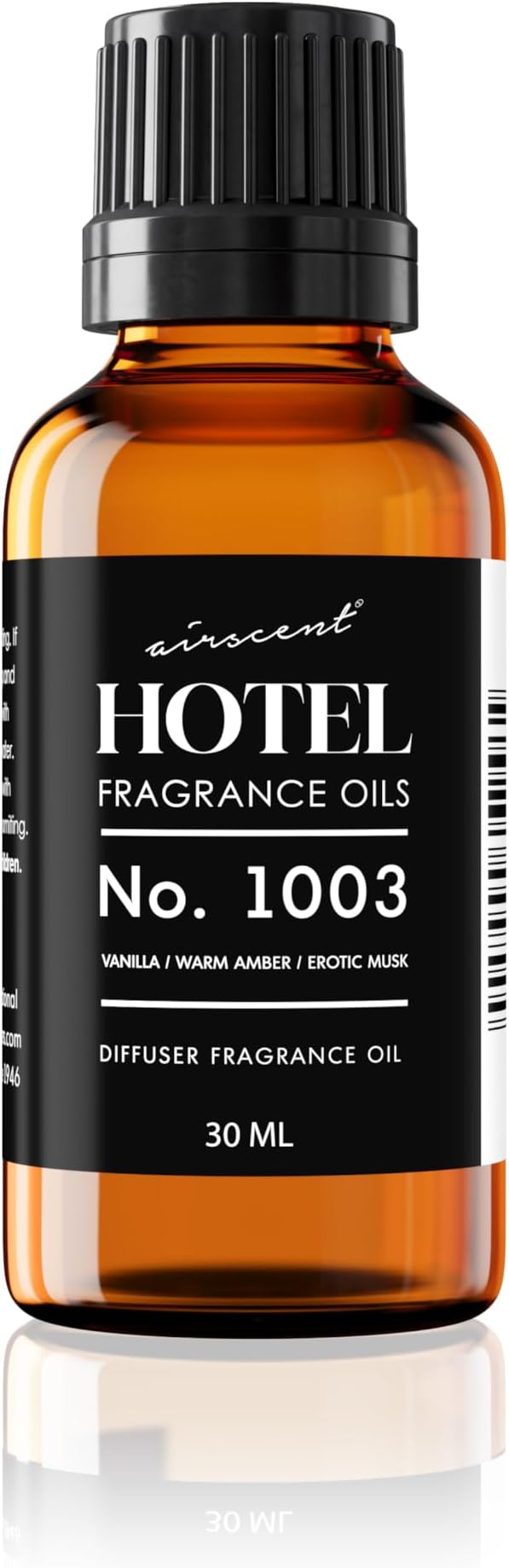 AirScent Hotel Diffuser Oil No. 1003 - Vanilla Warm Amber Musk - 30 mL | Asian Garden Hotel Scent - Premium Fragrance Oil for Ultrasonic and Waterless Diffusers and Crafting - 1fl oz Bottle