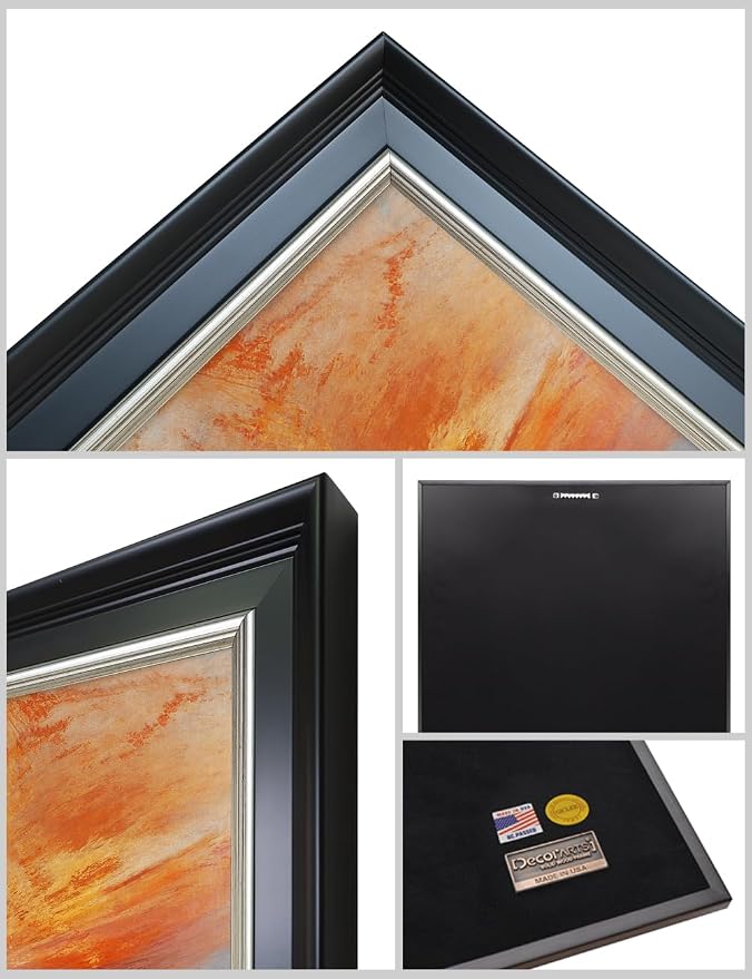 DECORARTS - The Fighting Temeraire by William Turner. Giclee Print on Canvas. Oil Painting Reproduction with Framed Wall Art. Ideal for Home and Office Decor. Total Size w/Frame: 15.25x21.25