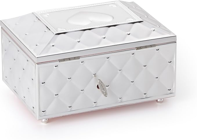 Lenox Childhood Memories Black Ballerina Jewelry Box, Silver/Pink